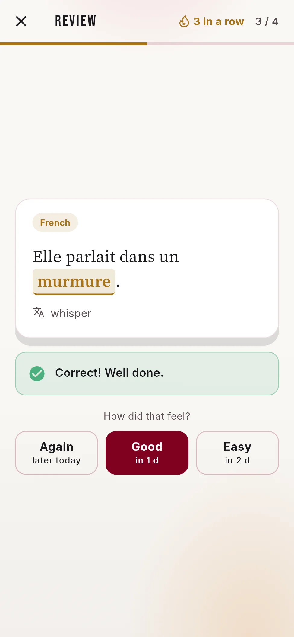 Review in the light theme